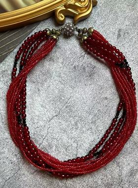 琉璃小众设计vintage高级法项链