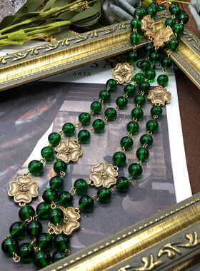 欧玛拉琉璃圆珠链青岛中古项项链