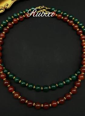 若曦vintage复古玉髓玛瑙美拉德