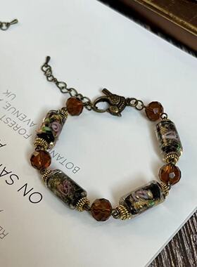 琉璃圆珠链小众设计vinta项链