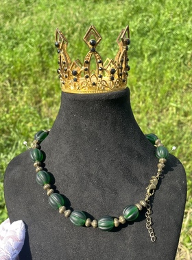 琉璃圆珠链中古vintage通勤项链