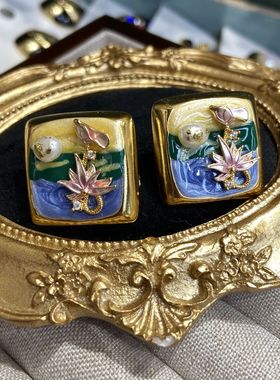 铜莫奈油画系列天然珍戒指/指环