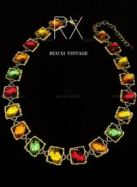 复古做旧时尚宝石镶钻vintage宫