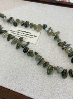 2025夏季新款天然绿发晶串珠项链