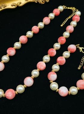 欧美夸张重工大颗天然石项链波斯