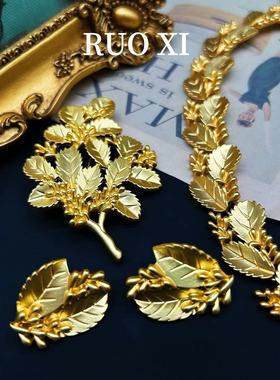 青岛vintage杂志款树叶素金繁华