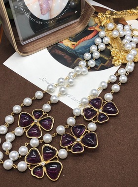 欧玛拉合金复古宫廷风项链琉项链