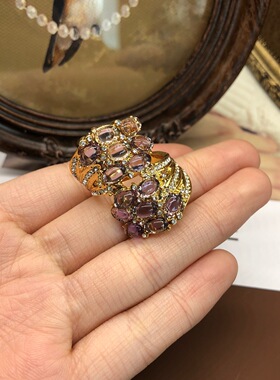 精致时尚百搭淡紫色果冻树脂戒指