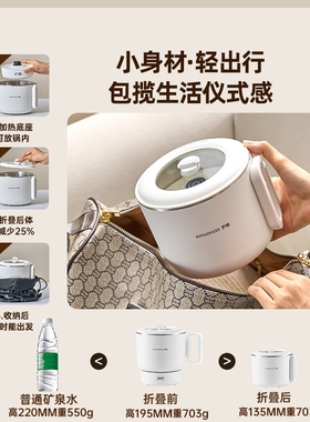 罗娅折叠锅电火锅便携可折叠小锅