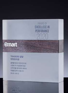 K9水晶奖杯定制高档大气授权牌荣誉颁奖创意实木水晶拼接奖杯定做