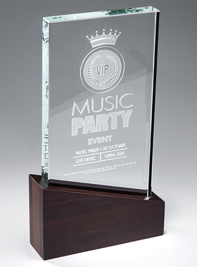 黑胡桃实木奖牌定制水晶奖杯定做颁奖纪念品高档证书授权牌匾制作