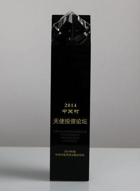 水晶奖杯定制 黑水晶 免费刻字 创意纪念礼品年会奖励奖座