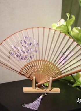 苏绣折扇中式手工刺绣扇子国风刺绣文艺范工艺扇礼品特色伴手礼物