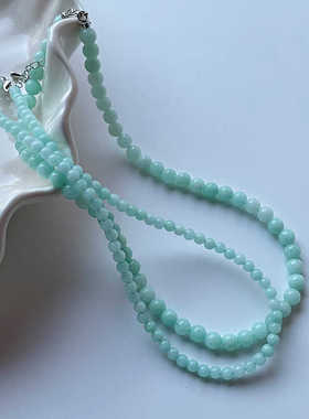 清冷感夏季天河石锁骨链