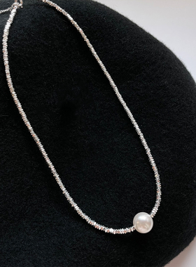 ins风时髦碎银子珍珠项链