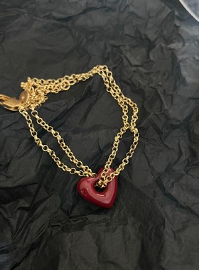 法式复古出口外贸釉节日爱心手链