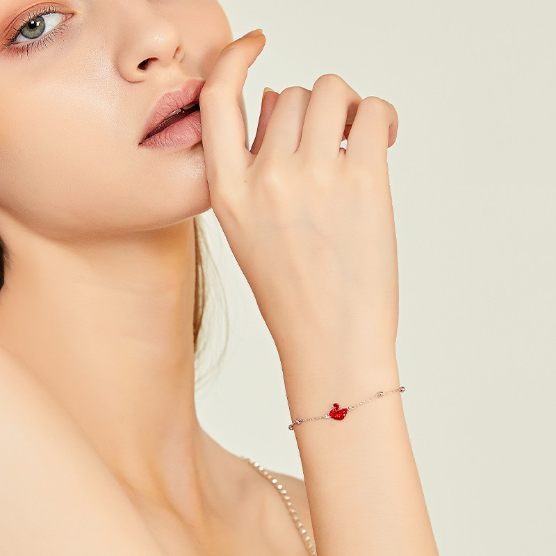 s925纯银小天鹅女chic韩版简约手链 lanshinuo手链