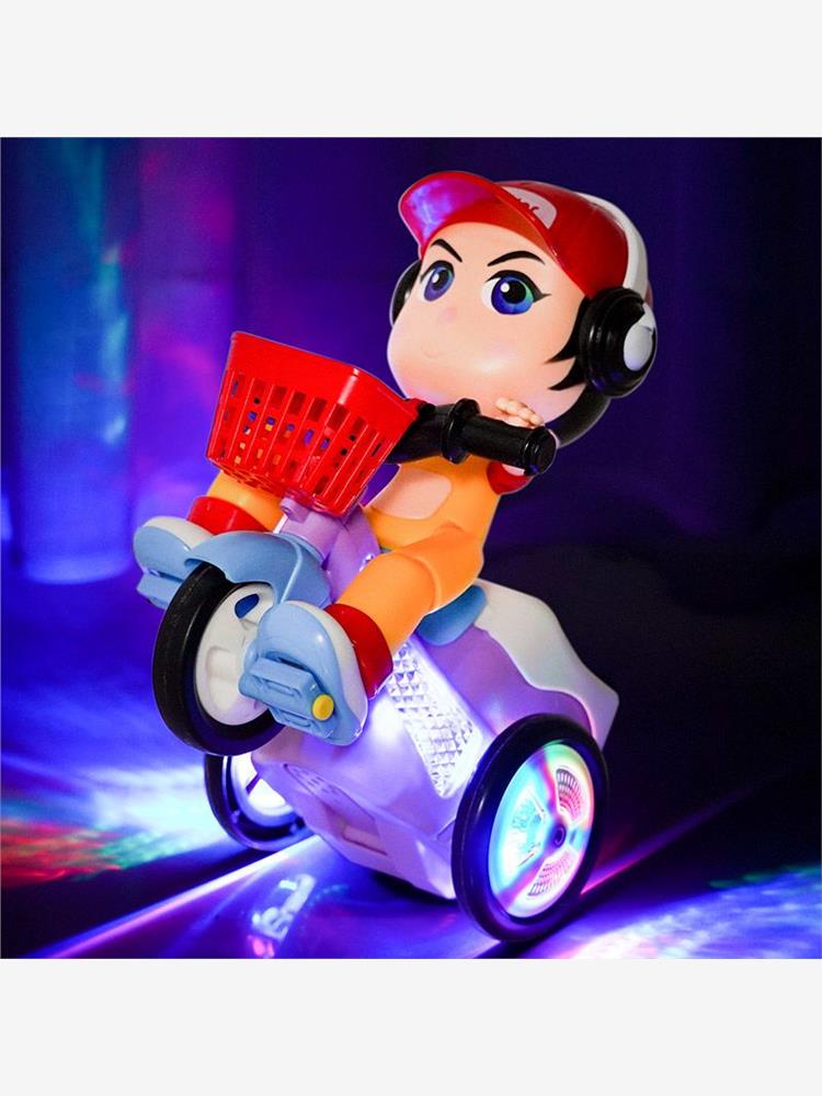 抖音会说话的特技三轮车电动小汽车儿童网红玩具灯光音乐男孩女孩-图0