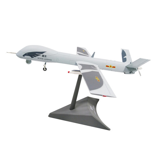 军旅情1:26翼龙无人机模型仿真察打一体侦察机合金飞机军事模型 - 图2