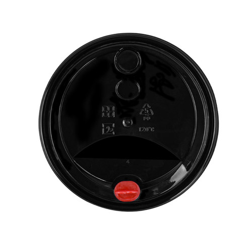 90/98一次性奶茶杯盖加厚连体防漏盖PP红心盖注塑打包外卖商用 - 图3