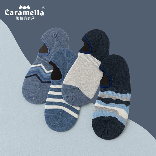 CARAMELLA Спортивные демисезонные трендовые невидимые нескользящие носки, впитывают пот и запах