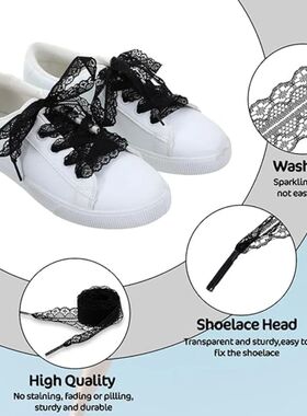 5 Pairs Lace Shoelaces Flat Ribbon Shoelaces for Sneakers Fa