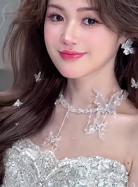 新娘森系灵动蝴蝶颈链