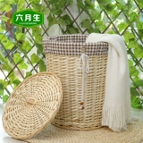 六月生 Корзина для белья, очень большая плетеная корзина для хранения