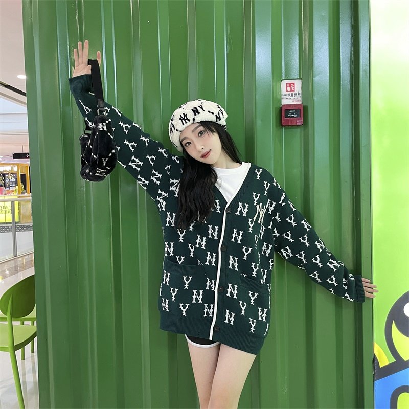 【自营】MLB夹克复古老花上衣男装女装运动休闲服开衫V领针织外套,淘宝优惠券,粉丝福利购,淘宝优惠卷