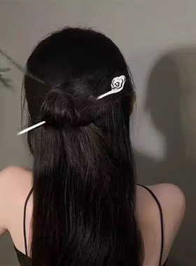 大捡漏纯银色发簪女款超仙中国风