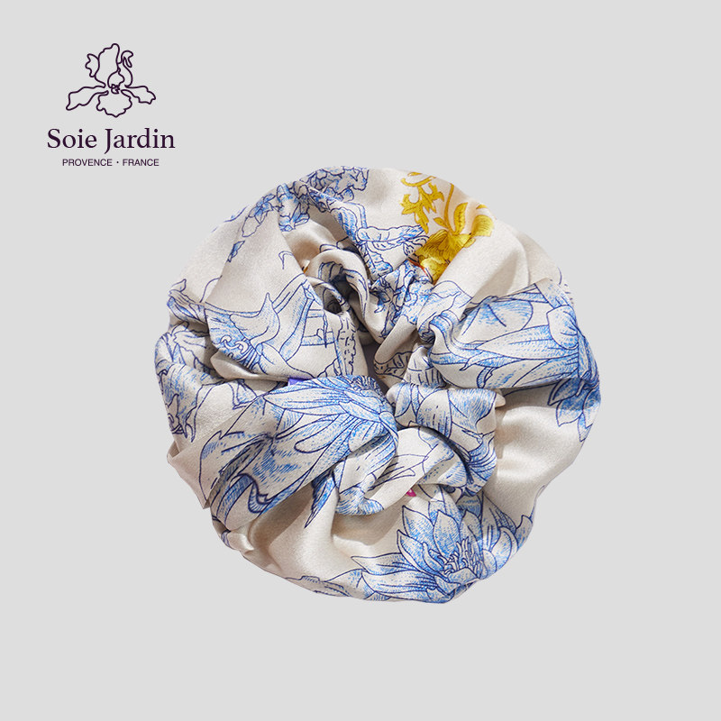 soiejardin 7#真丝印花立体直径15cm超大号发圈手腕装饰造型配饰,淘宝优惠券,粉丝福利购,淘宝优惠卷