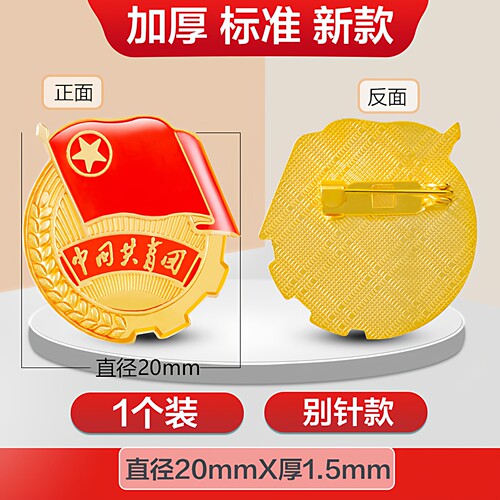 共青团团徽正版强磁铁扣团徽别针磁吸标准型团员徽章蝴蝶胸针团旗青少年学生用新款加厚定制团徽礼盒 - 图2