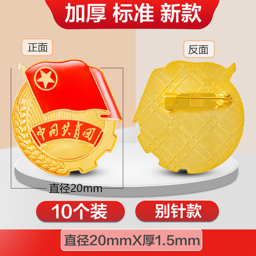 共青团团徽正版强磁铁扣团徽别针磁吸标准型团员徽章蝴蝶胸针团旗青少年学生用新款加厚团徽礼盒 - 图3