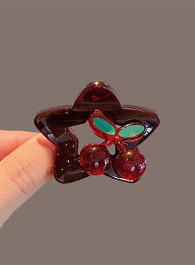 星星樱桃高马尾鲨鱼夹百搭发饰