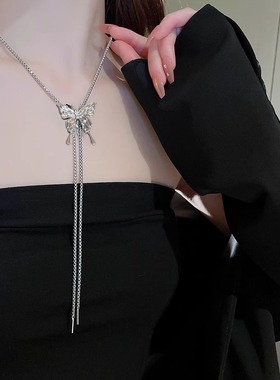 可调节蝴蝶项链女2025新款锁骨毛