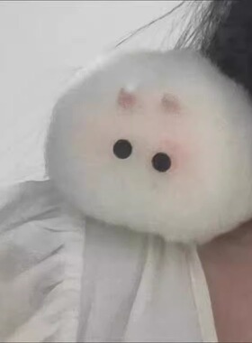 可爱毛绒光遇小兔子发卡女款顶夹