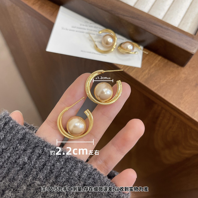 French bead earrings, feminine earrings, stud earrings