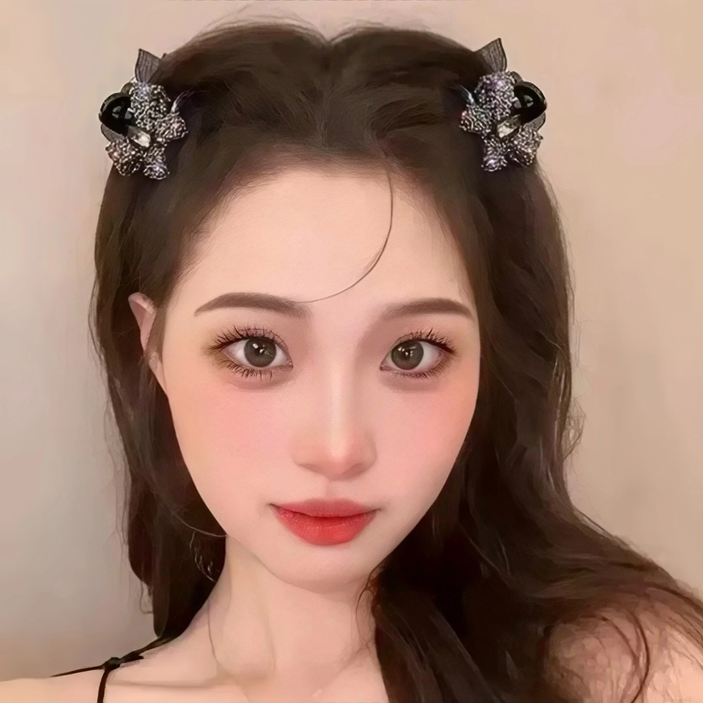 公主头侧边闪钻蝴蝶结小抓夹头饰女2025新款刘海边夹发卡碎发发夹 - 图1