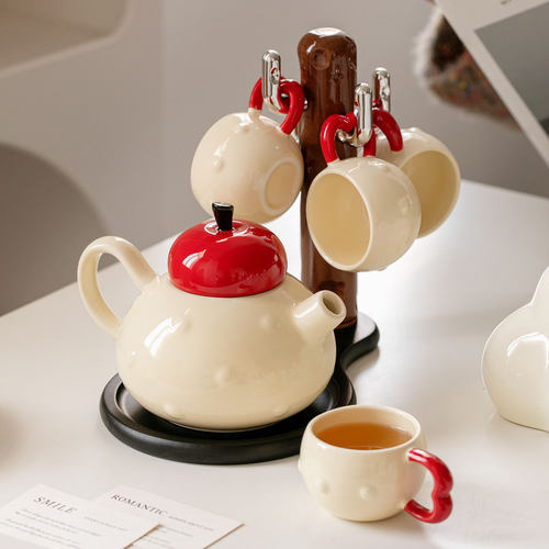 茶壶茶杯礼盒装BEST FOR YOU乔迁新居奶油风套装客厅陶瓷杯子杯架 - 图2