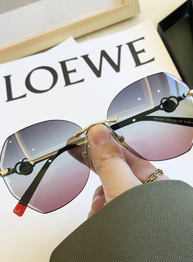 高档无框女士小脸开车偏光太阳镜