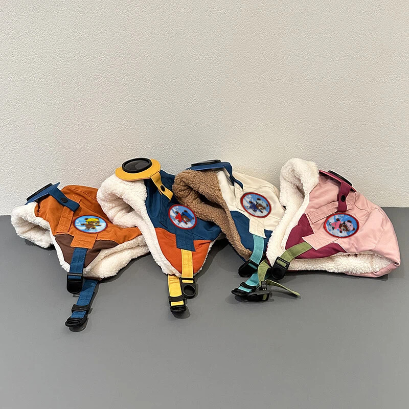 Cute dinosaur aviator glasses Lei Feng hat for middle-aged and older children, women's autumn and winter parent-child boy's plus velvet warm ear protection hat