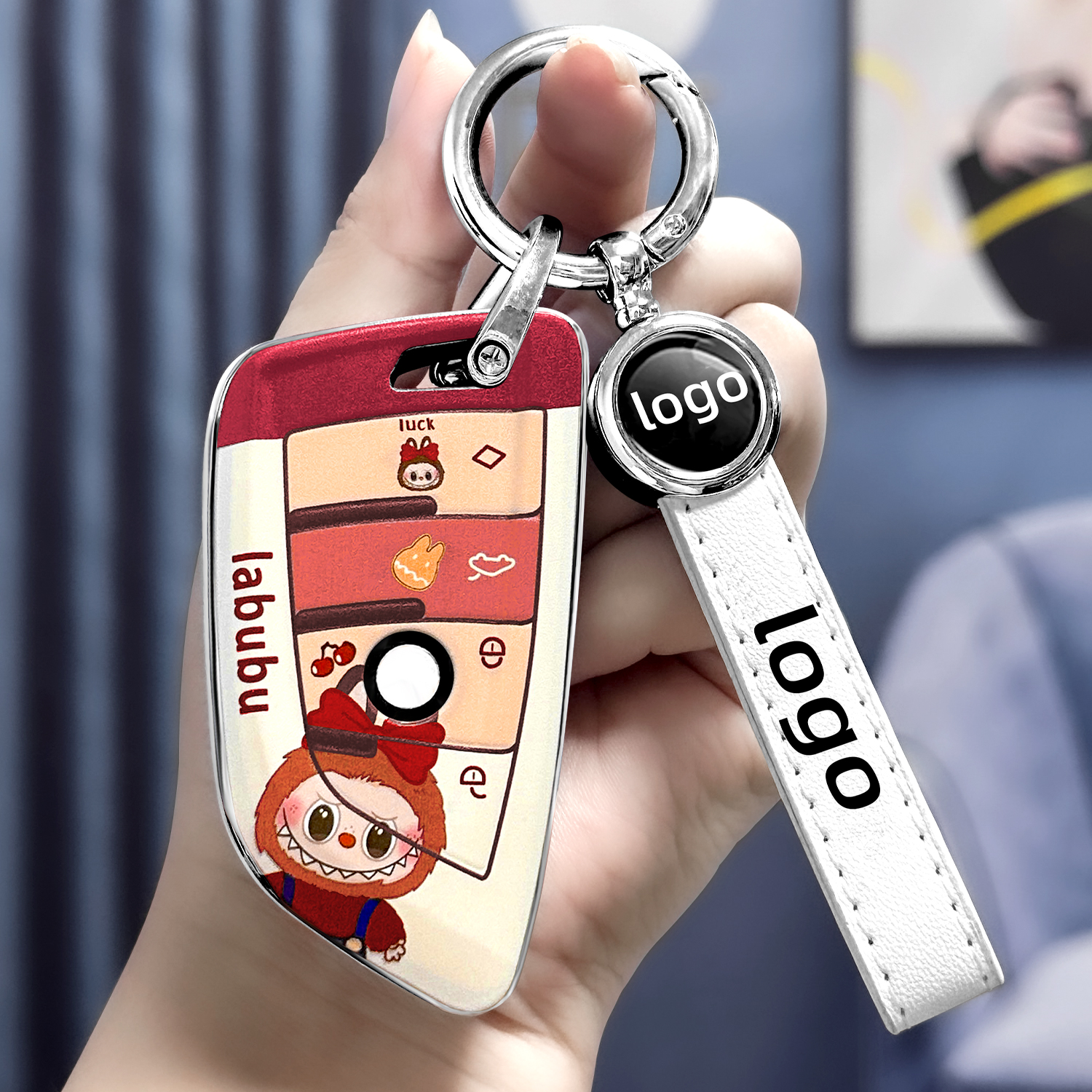 骐骋宝马钥匙套适用x3x5x1三系五系刀锋530全i3包325li女拉布布壳 - 图2