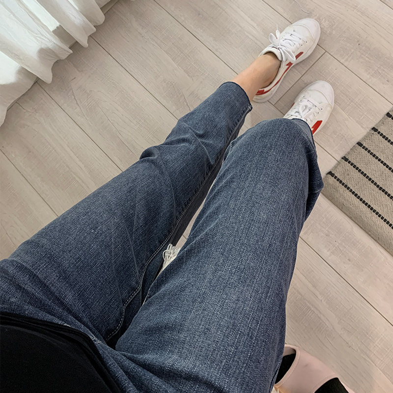 春秋外穿潮妈直筒宽松九分孕妇裤子 夏娜莎孕妇阔腿裤