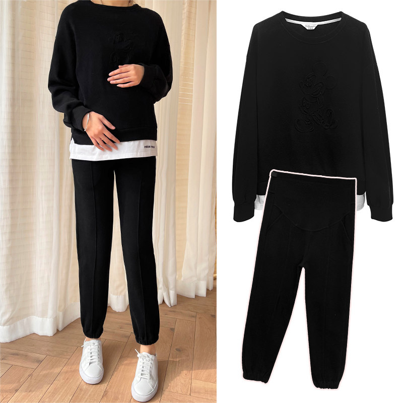 孕妇休闲套装春秋外穿时尚款网红 夏娜莎套装