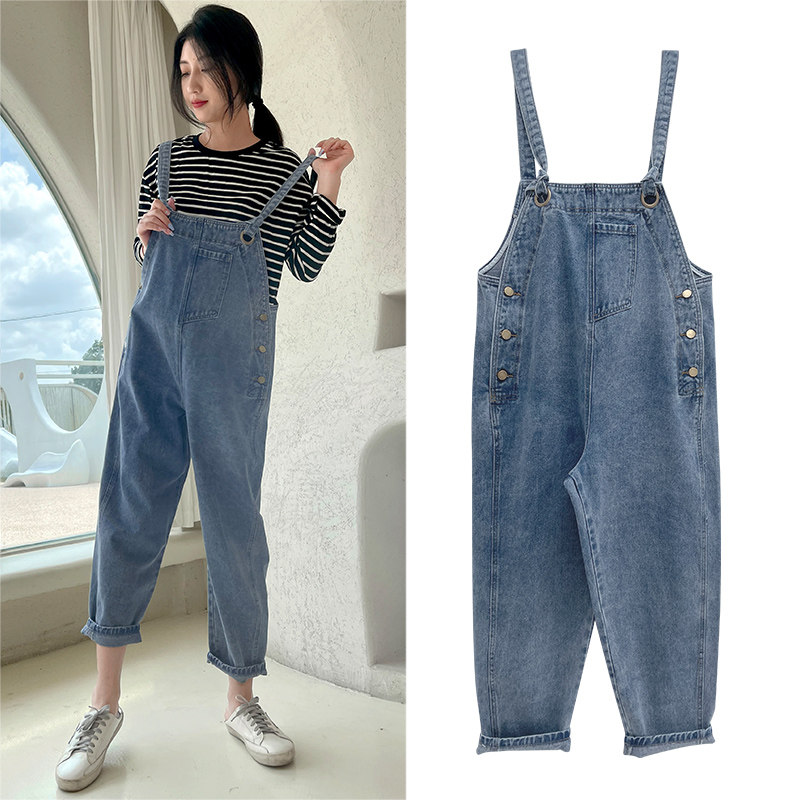 孕妇背带裤套装春秋款外穿背带裤 夏娜莎孕妇背带裤