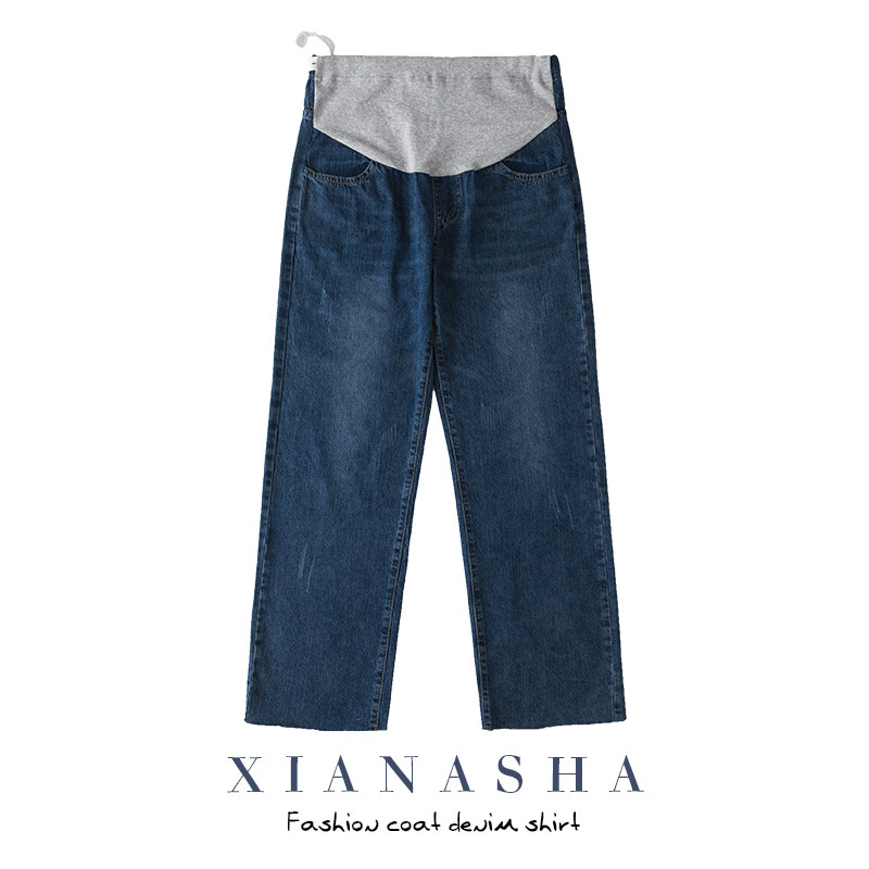 春秋外穿潮妈直筒宽松春装孕妇裤子 夏娜莎孕妇阔腿裤