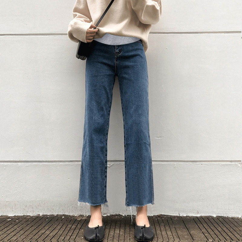 春秋外穿潮妈直筒宽松春装孕妇裤子 夏娜莎孕妇阔腿裤