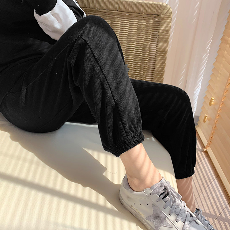 春秋外穿时尚针织束脚裤孕妇裤子 夏娜莎孕妇直筒裤