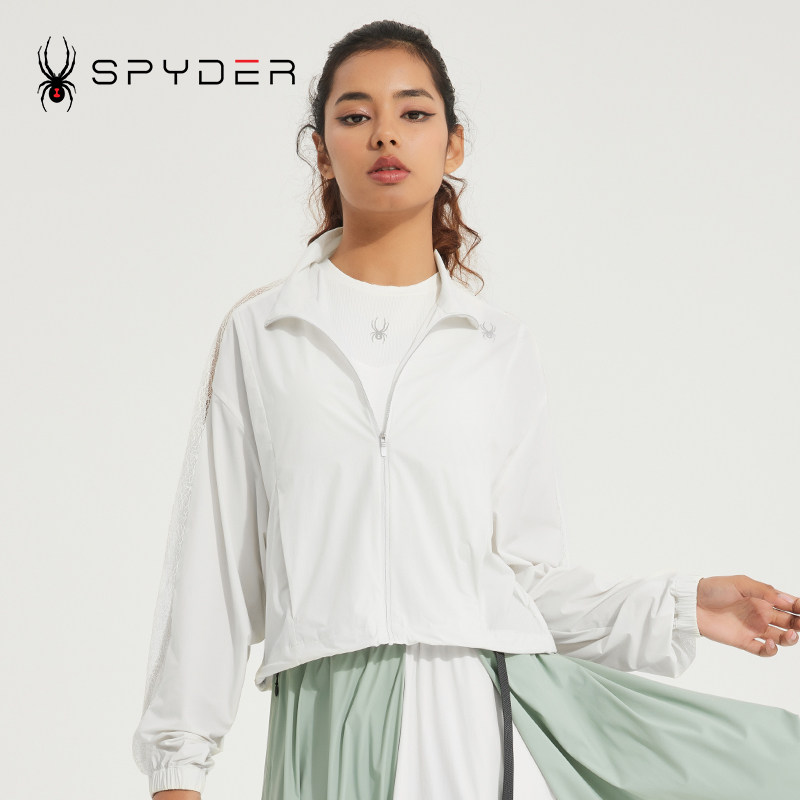 SPYDER蜘蛛春夏女子356 STYLE抽绳短款拼接抗UV立领夹克23CS112W,淘宝优惠券,粉丝福利购,淘宝优惠卷