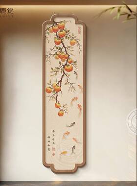 《玉兰双雀》入户玄关挂画正对门新中式酒店装饰画宋代美学花鸟画